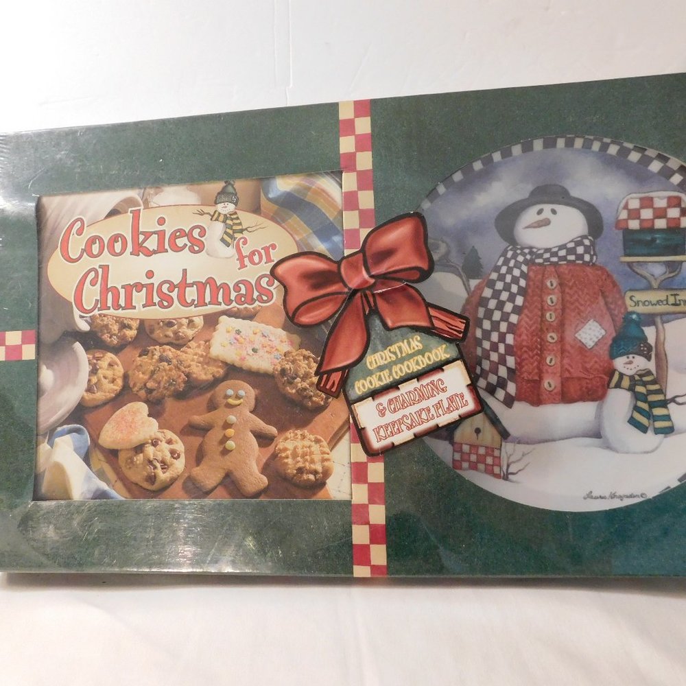 Laurie Korsgaden Cookies for Christmas Cookie Cookbook with Keepsake Plate